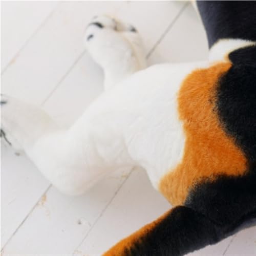 KUKUShining Realistisches Beagle Hund Kuscheltier, Niedliches Stofftier Plüschtier Hund Kinder und Hundeliebhaber Perfekt für die Hausdekoration(Beagle1,50cm/19.7in)