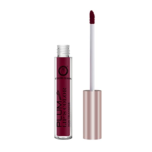 Image of Colors Queen Plum Matte Non Transfer, Water Proof Liquid Lipstick Ruby Red 7 ml