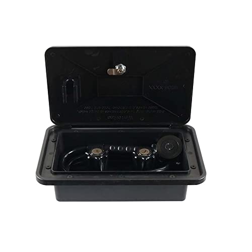 Riloer Wohnmobil-Außenduschbox-Kit, für Wohnmobile, Anhänger und so weiter. schwarz