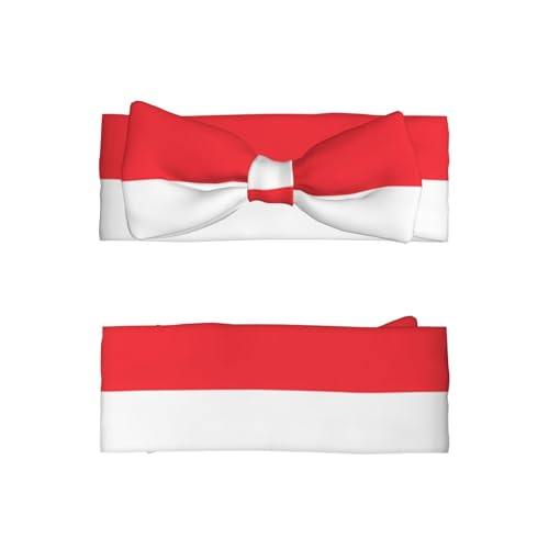 Indonesian flag Pattern Baby Bow Headband Super Stretchy Soft Bows Hair Accessories for Newborn Infants Toddlers Kids Girls2