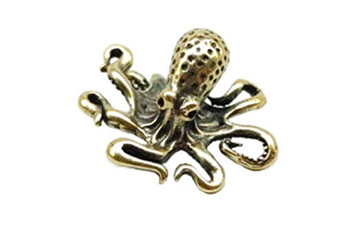DMtse Chinese Brass Octopus Decor Statue Figurines for Animal Sculpture Collectibles Gift