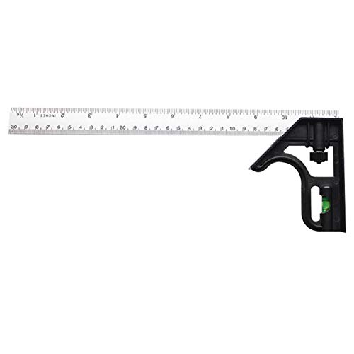 Lingge 多功能角定規 組み合わせ コンビネーションスクエアルーラー ストレート定規 直角ルーラー 30cm コンビネーションスコヤ 目盛付 木工ケガキ工具セット コンビネーションスコヤ masterly