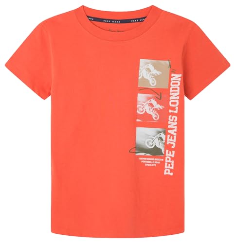 Pepe Jeans Radcliff Camiseta Niño, Naranja (Burnt Orange), 10 Años
