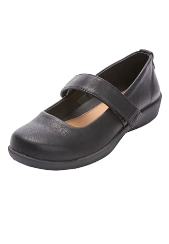 Comfortview Women's Wide Width The Carla Mary Jane Flat