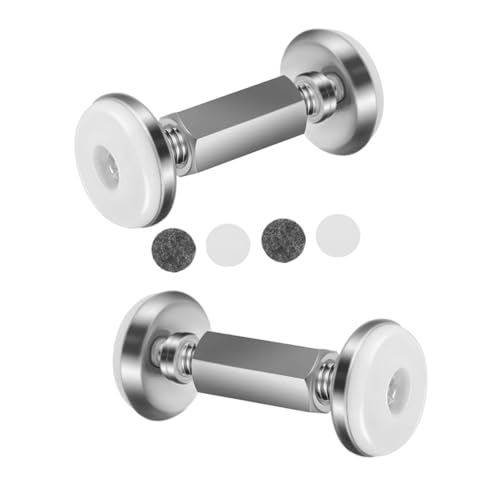 GRIRIW 2Pcs Adjustable Headboard Stoppers Metal Bed Frame Stabilizers for Wall Protection Shake Tool for Compatible with Various Bed Frames No Drilling Required