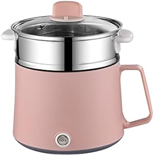 Electric Hot Pot, Mini Multi-function Rice Cooker, 1.5L/1.7L Rapid Noodles Cooker, Mini Stock Pot Non-Stick for Soup, Ramen, Pasta, Egg, Dumplings, with Over-Heating Boil Dry Protection (1.7L Pink)