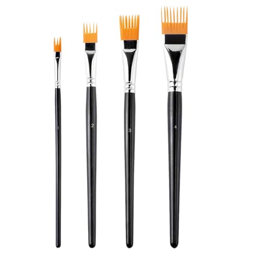 アクリル絵筆 | 4点セット ツール,塗り絵学習用絵筆 | スタジオ 屋外 誕生日 旅行 趣味 ハロウィン 教室 初心者 大人 子供向け