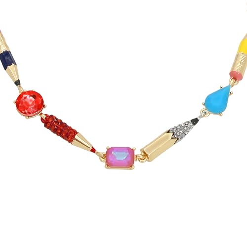 Betsey Johnson Womens Back To School Pencil Collar Necklace2