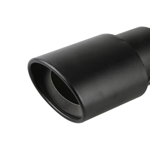 Silenciador de escape de aluminio anodizado negro con punta trasera ovalada 7
