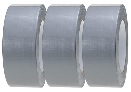 Crimson Starfish Silbernes Klebeband | 3 Rollen 48 mm x 45 m Gaffer-Tape | Wasserfestes | Mehrzweck-Klebeband für drinnen und draußen | Starkes