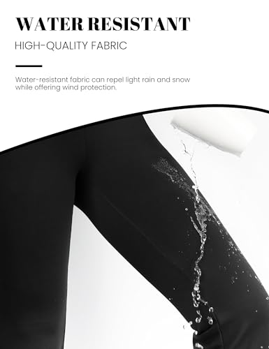 Desol Thermohose Damen, Bootcut Yogahose Hosen Damen mit Innenfleece, Fleecegefüttert Schlaghose mit 4 Taschen, Winter Sporthose Lang, Hohe Taille Stretch warme Jogginghose