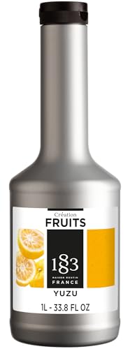 1883 Maison Routin Premium Yuzu Puree Citrus Blend for Cocktails Mocktails Lemonades Teas & Desserts Vegan-Friendly No Preservatives 1L PET Bottle