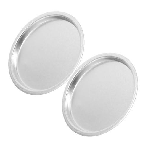 Cabilock 2 Piezas bandeja de balanza electronica platillo de pesaje de aluminio platos de pesaje para balanzas pequeños platos sartenes de pesaje de escala bandeja de pesas Silver