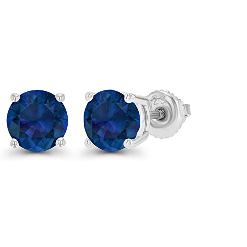 14K Gold Plated 925 Sterling Silver Hypoallergenic 6mm Round Genuine Birthstone Solitaire Screwback Stud Earrings2