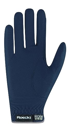Roeckl Lona Ladies Gloves 6.5 Navy/Silver