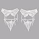NewBull Strumpfhalter Frauen Strapsgürtel Hüfthalter Strapsen Dessous Sets Breit Unterwäsche Strapsstrümpfe Sexy Spitze mit 4 Halter Verstellba Strumpfbänder Strumpfgürtel für Damen + G-String