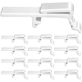 12 Pieces Vertical Blinds Valance Clip White Plastic Dust Cover Holder Bracket Fits 1 1/2 Inch and 1...