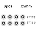8 Pack Shower Door Roller Replacement Set with 19/23/25mm Nylon Wheels and Stainless Steel Screws, Adjustable for Smooth Glide, Compatible with Most Shower Enclosures(25mm)