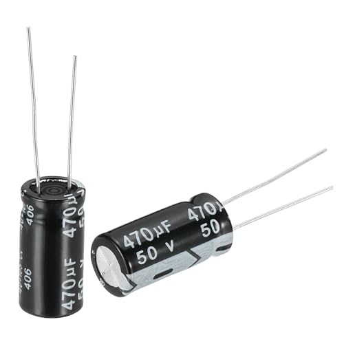 Image of sourcing map 470uF 50V 10x20mm Electrolytic Capacitor, Radial Leads Aluminum Capacitors for TV, VCD, LCD Monitor, Speaker, 20Pcs