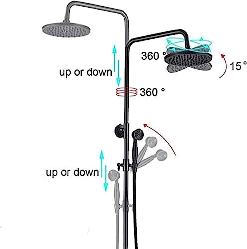 Ensemble de douche réglable noir pour une thalasso à la maison - 7