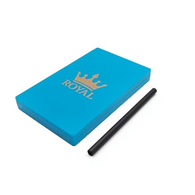 7-Compartment Storage Box with Metal Straw, Lockable Organizer with Anti-Slip Compartment Design, Crown Emblem, Portable Travel Case (Turquoise Blue)