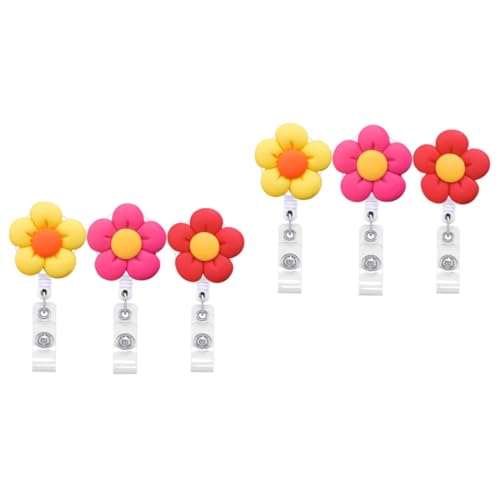Porte badge rétractable avec clip rotatif coloré et porte nom portable