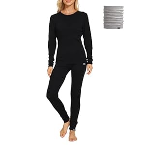 MERINNOVATION Merino Wool Base Layer Set for Women 100% Merino Wool Thermal Underwear Set