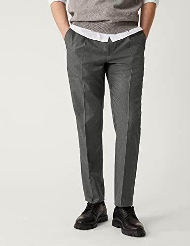 Image of Marks & Spencer Men Straight Fit Mid Rise Casual Pants
