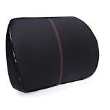 ZHONGLI Memory Foam Lumbar Support Pillow-Middle/Lower Back Support Cushion-Used for car Seats, Office Chairs, recliners, etc. (Black) -  ZHONGLIGOU