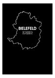 Hochwertiges Poster Bielefeld Koordinaten #7 Umriss | 