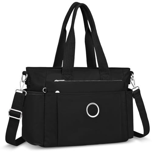 Large Tote Bag for Women, Waterproof Nylon Crossbody Tote Bag Shoulder Bag Carry On Bags for Travel Work Gym