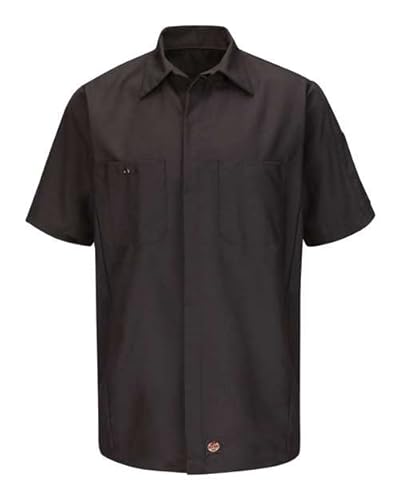Red Kap Men's Rip-Stop Short-Sleeve Crew Shirt, Charcoal, 2X-Large Cover