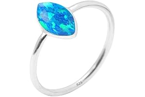 Exquisite Blue Opal Statement Ring: Shimmering Elegance for any Occasion