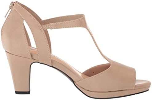 Easy Street Women's Flash Heeled Sandal, Nude Pearlized, 9 Wide | Image 5
