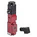Telemecanique XCSL764F3 Safety Interlock, 3-Pole Contact Block 2NC+1NO (NO Staggered), Right/Left Orientation, Front-Side Override, 110V AC, 1/2 NPT Cable Gland, Metal Enclosure