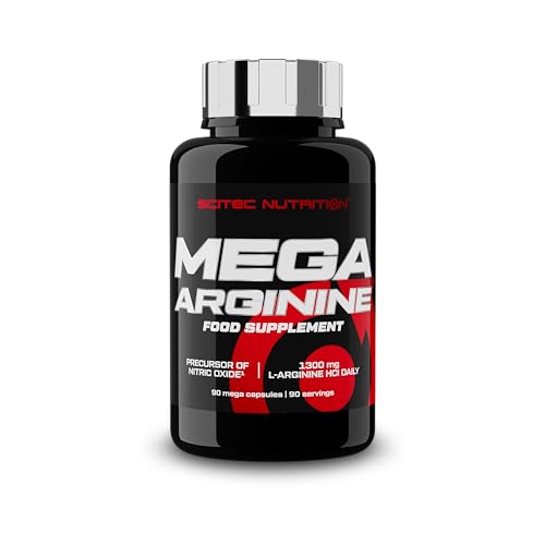 Scitec Nutrition Mega Arginine | Aminoácido | 1075 mg L-Arginina por mega cápsula | Para mujeres y hombres, 90 mega cápsulas