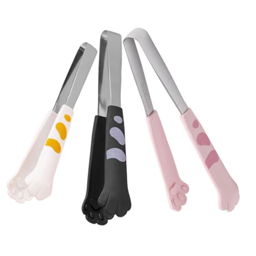 Ciieeo 3Pcs Grill Tongs Multi Function Cooking Clips for Bbq Outdoor Grilling and Salad Serving Reliable Heat Resistant Kitchen Tools