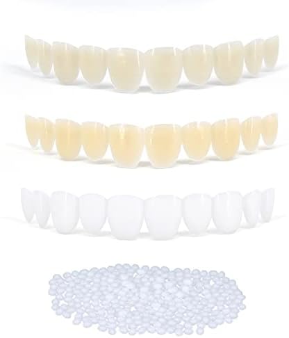 30 Pcs Fake Teeth Instant Smile Removable Single False Tooth for Teeth Whitening Kit with Modable Thermal Fitting Beads DIY Your Suitable Teeth