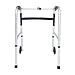 EMMA + OLIVER Ramsey Height Adjustable Foldable Walker, Lightweight, Dual-Type Frame, Interchangeable Front Wheels or Rubber-Gripped Feet, Silver/Black