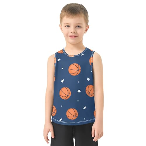 Boys' Tank Top Shirt Basketball Stars Pattern Sleeveless T-Shirts2