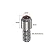 QUARKZMAN Rubin Kugel Kontakt Stelle 4mm Länge Messung Sondenstift 2mm Durchmesser Rubin Kugel Spitze für Externe Innere Messschieber M2.5 Gewinde
