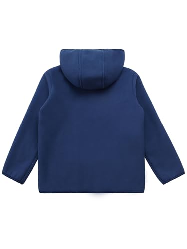 YiZYiF Kids Boys Girls Fleece Hooded Jacket Stand Collar Long Sleeve Full Zip Hooded Sweatshirt Coat Outerwear2