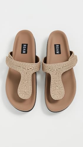 R0AM Women's Raffy T Strap Slides4