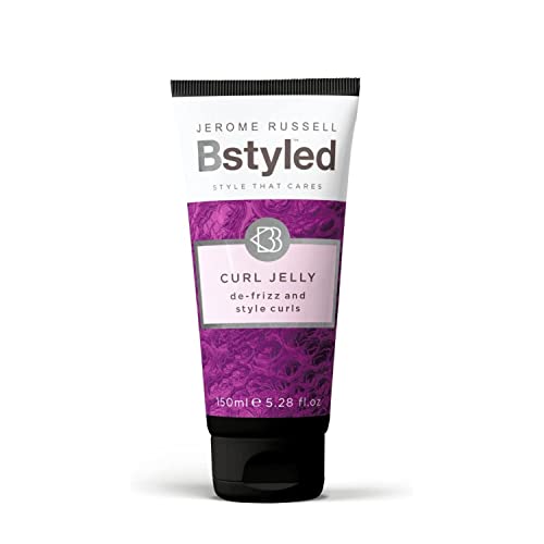 Jerome Russell BStyled Curl Jelly, Curly Hair Products for Bouncy Curly Hair & Frizz Ease, with Pomegranate & Turmeric