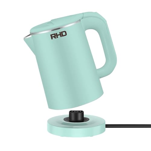 0.8L petite bouilloire électrique pour l'eau bouillante, bouilloire de voyage en acier inoxydable, 1000W rapide bouillir théière, la protection de...