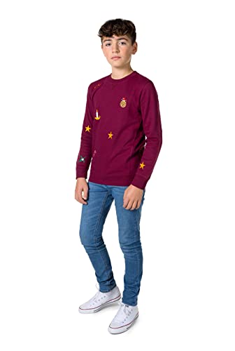 Opposuits Deluxe - Teen Boys Christmas Sweater - Holiday Outfit - Burgundy Red - Kids Christmas Clothing - Long Sleeve Sweater3