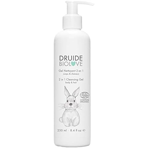 Druide Biolove | 2 in 1 Cleansing Gel | Organic Baby Wash & Shampoo with pH Balancing Chamomile, Soothing Aloe Vera | Ecocert Certified Natural, Kids Shower Gel for Dry, Sensitive Skin, 250 ml Cover