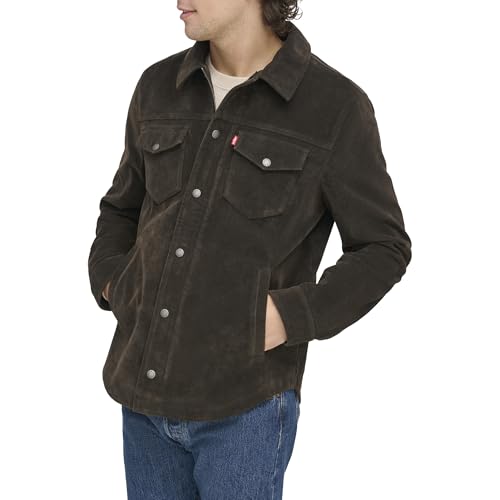 Image of Levi's Men's Faux Leather Shirt Jacket