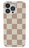 Casely Phone Case for iPhone 13 Pro Max | Fit Check | Neutral Checkerboard Checkered | Compatible with MagSafe | Case for iPhone 13 Pro Max