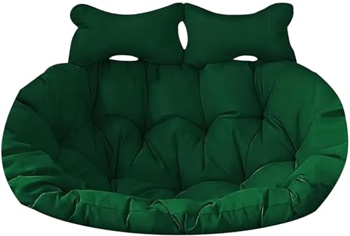 Cojín lavable para silla colgante de doble persona, resistente al agua, cojín de 2 plazas, repuesto (I, 150 x 110 cm/59 x 43 pulgadas)